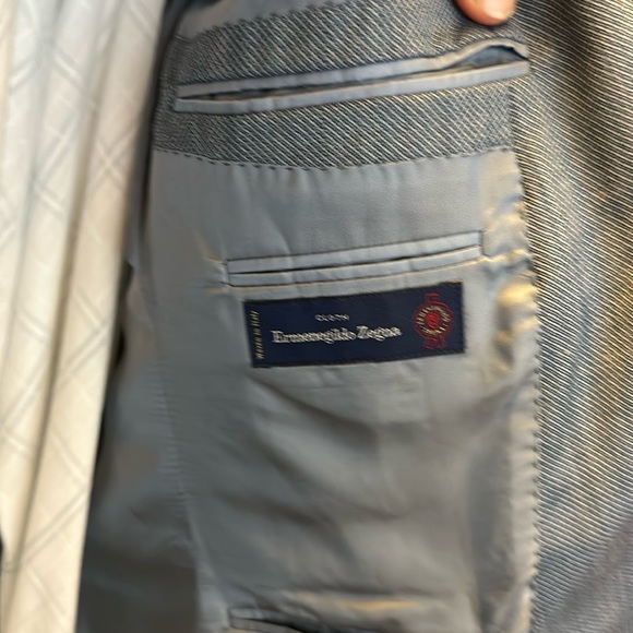 Ermenegildo Zegna Tindari Blue Wool Blazer - Picture 10 of 13